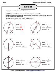circle names|Naming circles radii and diameters .